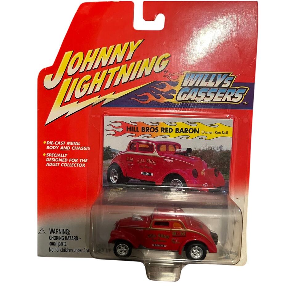Johnny Lightning Hill Bros Red Baron Diecast Car Red 1:64 New